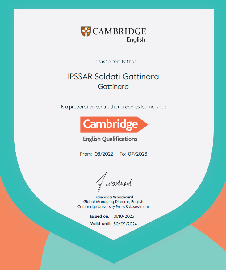 Certificato Cambridge 2023